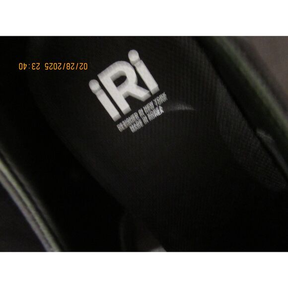 IRI Wes black low top sneaker size 8 neoprene chunky heel comfort slip on - Picture 6 of 8